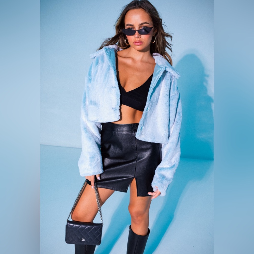 Baby Blue Fur Jacket